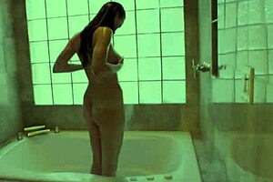 The milk gushing enema freak finds joy in the self sodomisation session