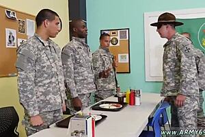 Cock sucking gay male group sex drill sergeant and boy homo