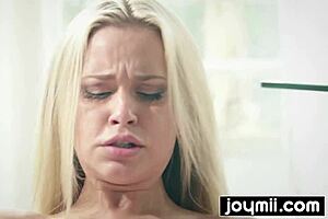 His penetrating bed partner, a fair haired woman, gets caught by her lover