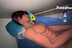 A gay man has intense sex with a male sex doll