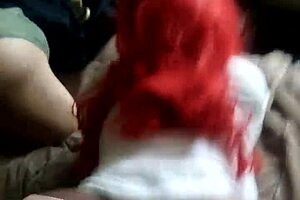 Sexy chocolate girl Phat ass masturbates and fakes orgasm while getting fucked on the wall and in the ass with the toy
