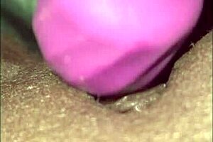 First with a glass of water and the she turns the new wand vibrator on, it is Busty Ebony Mila self enjoying Bucks Bunny
