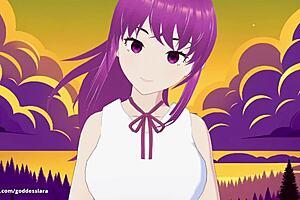 Once I edged 10 times in amateur hentai video with a dominant female VTuber
