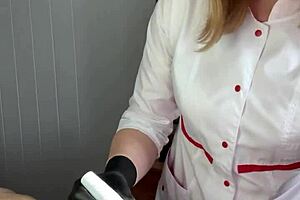 Russian depilation expert Sugarnadya cleans up before ejaculation