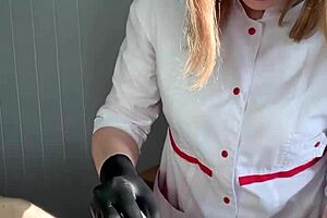 Russian depilation expert Sugarnadya cleans up before ejaculation