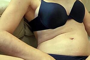 Solo self pleasure and exhibitionism by a wife