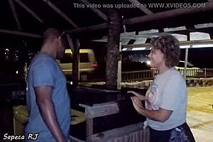 A bbw's erotic fantasy: sucking a kiosk for water