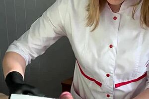Russian depilation expert Sugarnadya cleans up before ejaculation