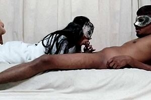 Deepthroat Skills For a white stud Nani on a thick member