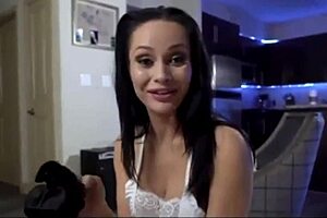 Horny stepmom with big breasts takes enormous tool and is penetrated deeply