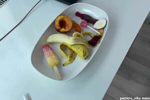 Homemade video shows realistic couple sharing food and sex