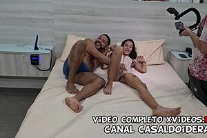 Latina cheerleader with a white guy goes to another level with an amateur in hotel room