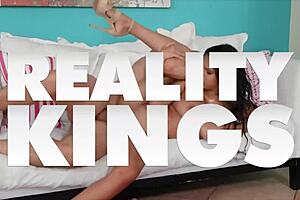 Sensual point of view threesome with two stunning naked women Kate England and Maddy Rose