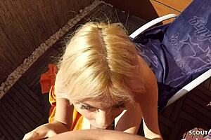 Passionate sex with eager amateur for aroused traveler on hotel room