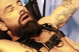 Muscular men in gay porn: Jonny Rogers and Kurt Wolfe in bondage and dildo play