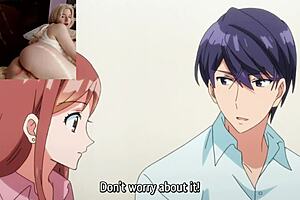Beautiful anime sex with big ass and big dick in tight space