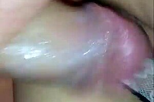 The neighbor gets the beautiful woman with natural breasts fucked in the ass nice and creampie