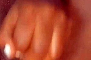 Stacy7 fondles her plump ebony intimate area in barely clothed