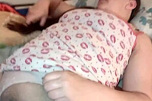 My stepbrother starts licking and fucking my big pussy lips while I’m being chubby blonde
