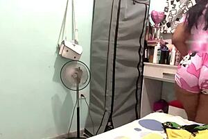 Secretly watching my stepsister in her private space