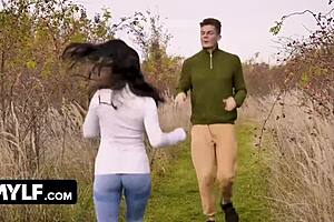 Lexi Dona, a beautiful Czech MILF enjoys exercising by flirting with men she meets on the street.