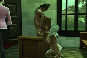 The Sims 4 - Holy MILF gets blessed by big tits priest