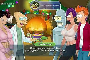 3D animated porn: The tight pussy of Amy from Futurama gets creampied
