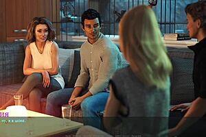 Cheating in a steamy bath scene in a adult video game.