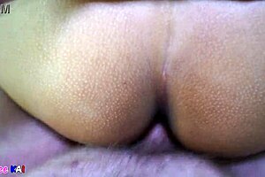 Asian milf gets a creampie on Christmas time