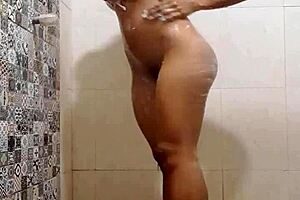 Pretty woman gives rich man a shower with hot water and sex.