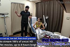 Aria Nicole, the virgin orphan, gets examined by Doctor Tampa in a kinky scene.