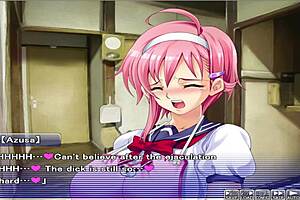 Double penetration action in Apartment of Love hentai game