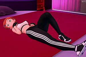 Gwen Tennyson gets hot after playing sports in this adult animated film.