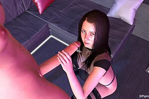 Beautiful 3D Hentai with futa and girl deepthroat and hand job scenes