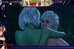 A female Namekian gets fucked by an Astorian in this porn video.