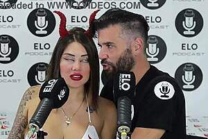 Sara, the blonde beauty from Argentina, in a rather erotic podcast interview.