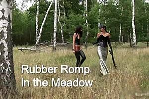 Two beautiful girls have fun painting each other and get into some kink.