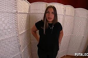 Hot milf with brown eyes gets fucked by her friend in different positions