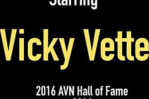 Vicky Vette's solo shower scene ends up in a hot and steamy experience.