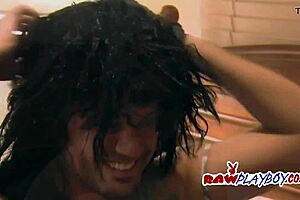 Hot couples on the swing, exchanging partners and having sex in a hot red room