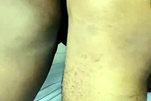 Hot black ass gets nailed in dog style with creamy cum finish