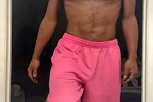 Muscle up with my stepson in the dorm room