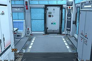 Red-haired step-sister in a solo bath scene in Space Diving: Stranded in Space 7