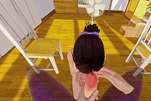 She performed a blowjob to me in VR.