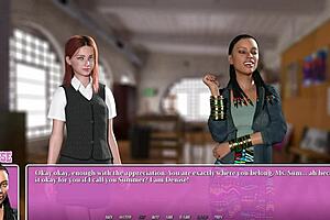 Hot ebony teacher Denise in summer city action