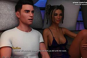 Young and wild: Two 18-year-old girls have a threesome with one man in a public park in a animated hentai called Dik.