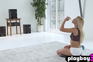 Cherry Kiss, a hot milf, gets very much into her workout and has sex with her trainer.