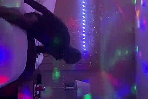 Big white ass shaking on big black cock