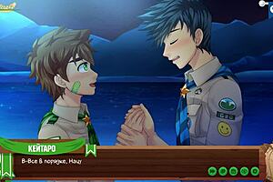 Friends camp animated porn: Natsumi and Keitaro’s hot encounter on the pier with Russian dubbing