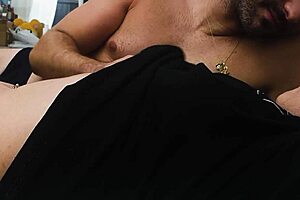 Nipple play leads to intense masturbation orgasms